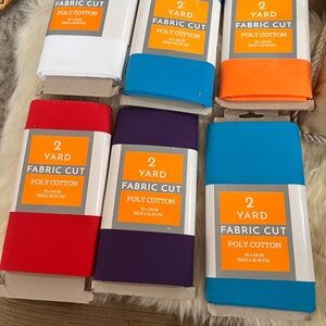 Poly Cotton Fabric Cut - Assorted Colors
